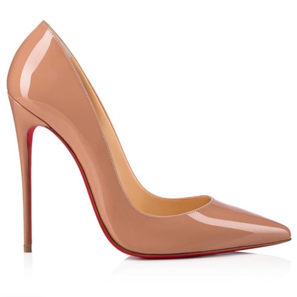 Christian Louboutin So Kate Beige Patent 120 Heels - Picture 3 of 9